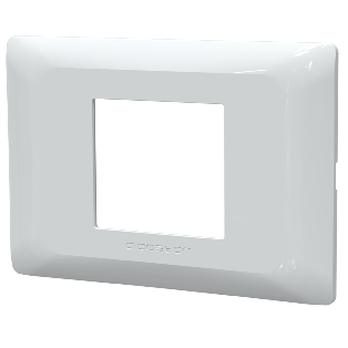 PLACCA CONTAKT A 2 MODULI IN PLASTICA BIANCA TIPO BTICINO MATIX 