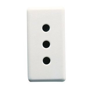 PRESA STANDARD ITALIANO 250V AC - 2P+T 10A -P11 - 1 MODULO - SYSTEM WHITE