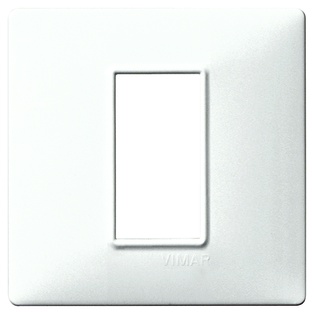 PLACCA VIMAR A 1 MODULO IN PLASTICA AVORIO SERIE VIMAR PLANA 