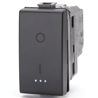 Interruttore bipolare nero Serie ABM