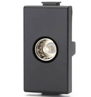 Presa per antenna TV (femmina) nera Serie ABM