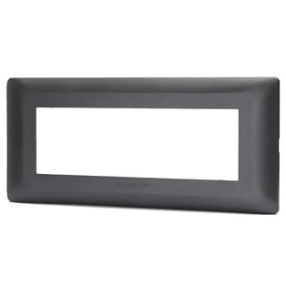 PLACCA  CONTAKT A 6 MODULI IN PLASTICA NERA TIPO BTICINO MATIX