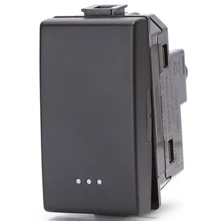 INTERRUTTORE UNIPOLARE NERO SERIE ABM