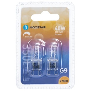 LAMPADA ALOGENA CONTAKT BISPINA G9 40W 220V BL.2 