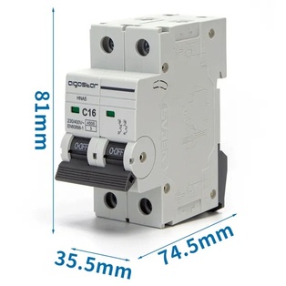 INTERRUTTORE MAGNETOTERMICO 2P 16A C  GRIGIO