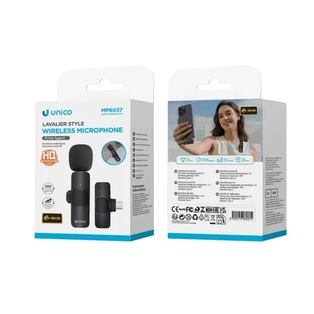 MICROFONO  LAVALIER WIRELESS RICARICABILE UNICO  38DB  DISTANZA DI TRASMISSIONE 15MT  