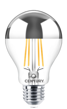 LAMPADA LED FILO CENTURY  MODELLO INCANTO GOCCIA ALTA EFFICIENZA CUPOLA ARGENTATA 11W 1350LM IP20 E27 CHIARA 2700K