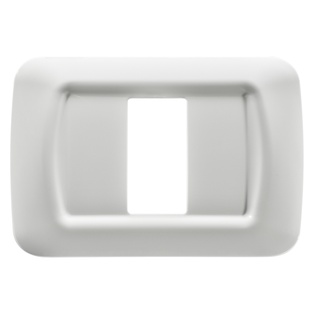PLACCA GEWISS  A 1 MODULO IN PLASTICA BIANCO NUVOLA  SERIE GEWISS TOP SYSTEM 