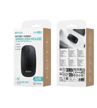 MOUSE WIRELESS UNICO 4D 2.4G A BATTERIA