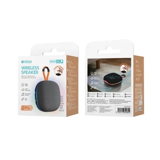 CASSA BLUETHOOT MINI RICARICABILE PORTATILE  UNICO CON LED RGB LIGHT E RIVESTIMENTO IN TESSUTO 5W 