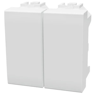 FRUTTO CONTAKT TAPPO COPRIFORO DOPPIO BIANCO TIPO BTICINO LIVINGLIGHT 