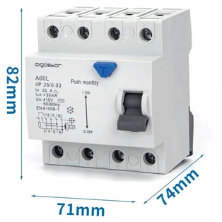 INTERRUTTORE CONTAKT DIFFERENZIALE 4P 25A 30MA AC  GRIGIO