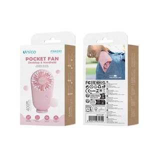MINI VENTILATORE UNICO TASCABILE A SETTE PALE CON BASE ROSA