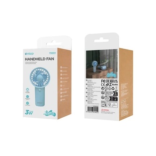 VENTILATORE  UNICO PORTATILE CON 2 PILE STILO -AA-  A 4 PALE CON LACCETTO COLORE BLU