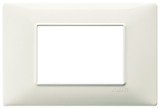 PLACCA VIMAR TECNOPOLIMERO SERIE PLANA AVORIO 3 POSTI