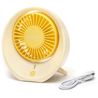 VENTILATORE UNICO RICARICARICABILE DA TAVOLO Ø 10.4CM 4 PALE E 3 VELOCITA' 