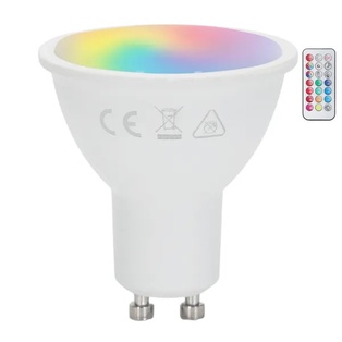 LAMPADA LED CONTAKT DICROICA GU10 4.8W 400LM 3000K  RGB CON TELECOMANDO 25000H