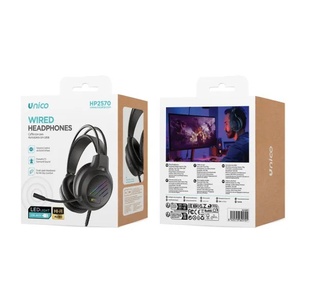 CUFFIE UNICO CON MICROFONO OVER-EAR ADATTI PER IL GAMING CON LUCE LED RGB 