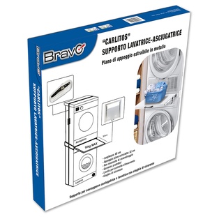 SUPPORTO BRAVO MODELLO CARLITOS PER LAVATRICE-ASCIUGATRICE LARGHEZZA 60CM PIANO ESTRAIBILE 32 CM 
