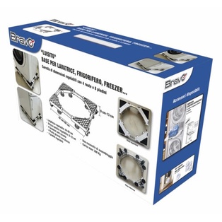 CARRELLO BASE  BRAVO MODELLO LUISITO PER LAVATRICE , FRIGO E FREEZER LARGHEZZA 44-68CM ALTEZZA 9-13CM 