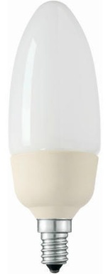 662873/260946 SOFTONE ESAVER FLUORESCENTI COMPATTE OLIVA 12W 827 E14 CALDA 8000H