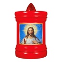 LUMINO VOTIVO VECTOR LED ROSSO ECO SEMPRE ACCESO 90GG 110X68MM ROSSO