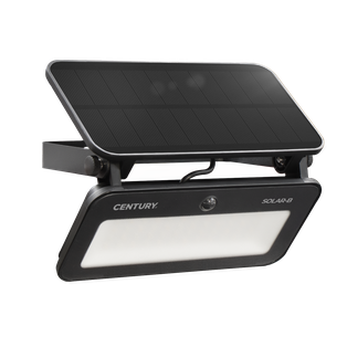 PROIETTORE FARO CENTURY LED MODELLO SOLAR-B CON PANNELLO SOLARE 12W IN CCT 3000K-4000K-6500K CON SENSORE CREPUSCOLARE E SENSORE DI MOVIMENTO IP65 1200LM
