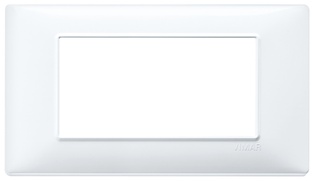 PLACCA VIMAR TECNOPOLIMERO SERIE PLANA BIANCO 4 POSTI
