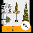 ALBERO DI NATALE LUMINOSO PIEGHEVOLE, BIANCO CALDO 1.8M IP44, INTERNO/ESTERNO