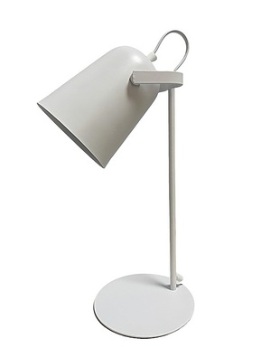 LAMPADA DA TAVOLO IMPERIA HUGGY IN METALLO BIANCA E27 CON INTERRUTTORE