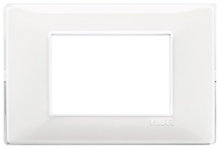 PLACCA VIMAR A 3 MODULI IN PLASTICA BIANCA REFLEX NEVE  SERIE VIMAR PLANA