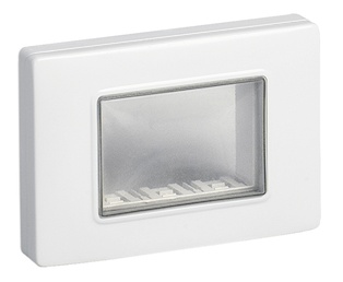 PLACCA VIMAR CON SPORTELLO A FINESTRA CON MOLLA 3 POSTI IP55 BIANCO