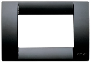 PLACCA VIMAR CLASSICA  SERIE IDEA NERO  3 POSTI