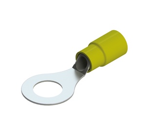 CAPICORDA PREISOLATO AD OCCHIELLO 6.4 MM GIALLO 100 PZ.ZIPPO