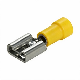 CAPICORDA PREISOLATO FEMMINA 6.3X0.8 MM GIALLO 100 PZ.ZIPPO