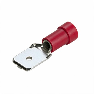 CAPICORDA PREISOLATO MASCHIO 4.8X0.8 MM ROSSO 100 PZ. ZIPPO