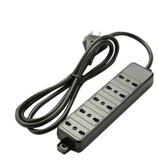 PRESA MULTIPLA 5 BIPRESE 2P+T 16A SPINA 2P+T 16A + CAVO 1.5 MT NERO