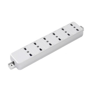 MULTIPLA 6 BIPASSO 10/16A NERA NO  CAVO FAI