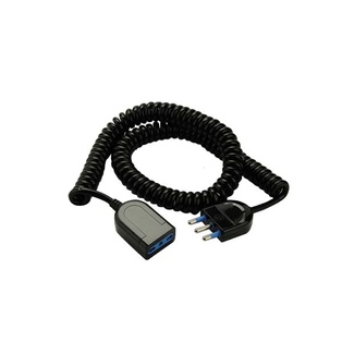 PROLUNGA 16A CAVO SPIRALATO 3X1 5MT NERO
