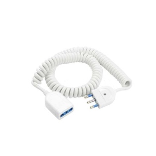 PROLUNGA 16A CAVO SPIRALATO 5MT 3X1 BIANCO
