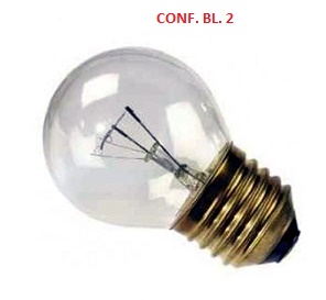 LAMPADA INCANDESCENZA PHILIPS SFERA CHIARA 230V 25W E27 BL. 2 017130