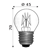 LAMPADA INCANDESCENZA ARLUX A SFERA CHIARA PER FORNO MAX 300° 240V 25W E27 7C