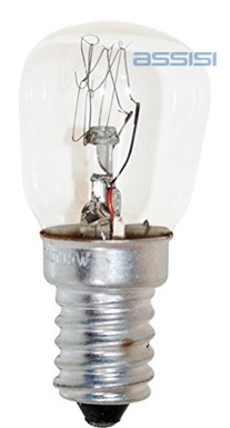 LAMPADINA PER FRIGORIFERO 15W 220V 25X54 MM MED