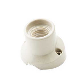 PORTALAMPADA E27 PORCELLANA BASE CURVA    FAI