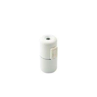 PORTALAMPADA BIANCO E27 CAMICIA LISCIA TERMOPLASTICO CON INTERRUTTORE