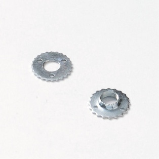 RONDELLA FILETTATA CON FORI FILETTO 2MM M10X1 DIAMETRO ESTERNO 23MM