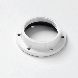 GHIERA FILETTATA BIANCO E27 TERMOPLASTICO