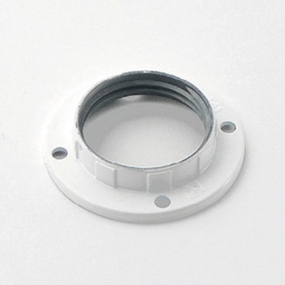 GHIERA FILETTATA BIANCO E14 TERMOPLASTICO