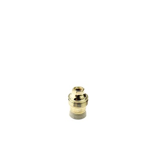 PORTALAMPADA OTTONE E14 CAMICIA LISCIA IN METALLO CON GHIERA IN PORCELLANA