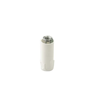 PORTALAMPADA FAI A CANDELA COLORE BIANCO IN MATERIALE TERMOPLASTICO CON NIPLES E14  ALTEZZA 65MM